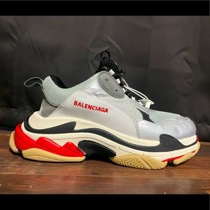 Balenciaga Triple S - Silver Red